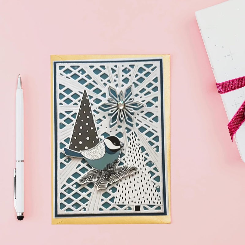 Lapoo Geometric Cutting Die for Scrapbooking - Durable, Cut Stencils for DIY Scrapbook Photo Album Decorative Paper Card, Card Making Supplies (Star Frame 5.5 x 3.9 in) - Image 2
